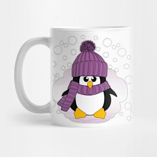 Christmas Penguin with Hat and Scarf Mug